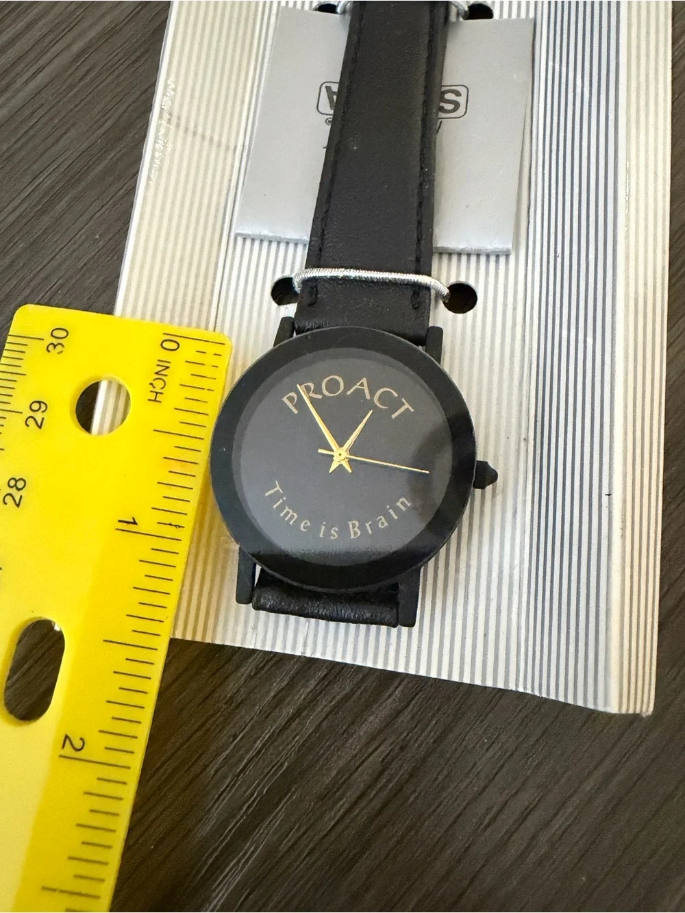 Black and Gold Men's Watch - Classic Leather Strap